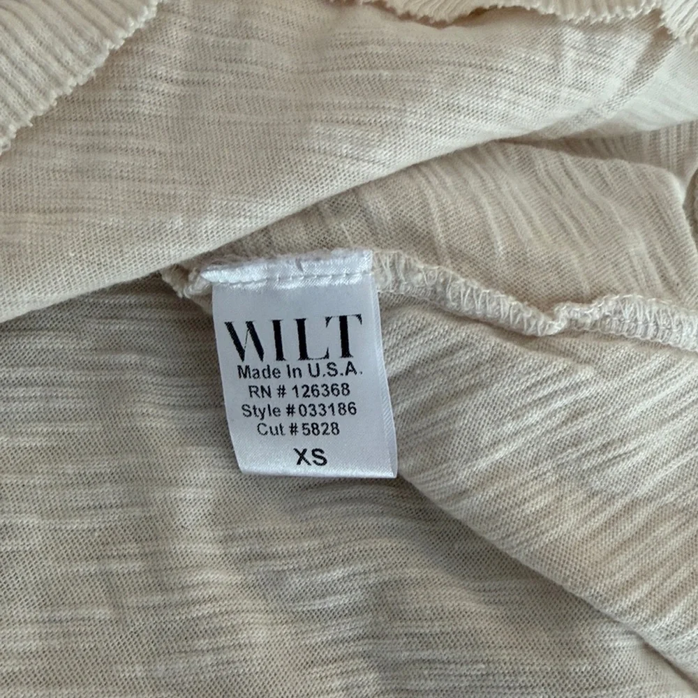 Wilt Cream Long Sleeve Top